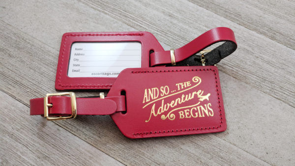 luggage tags and wedding favors