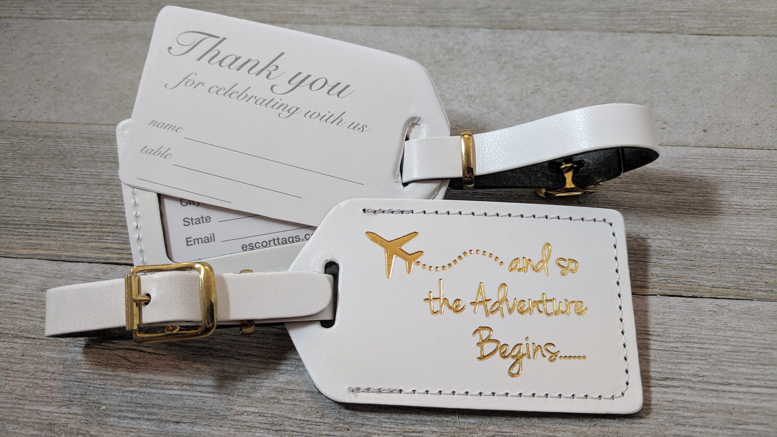 Restrained Whimsy Inspiring Leather Luggage Tags