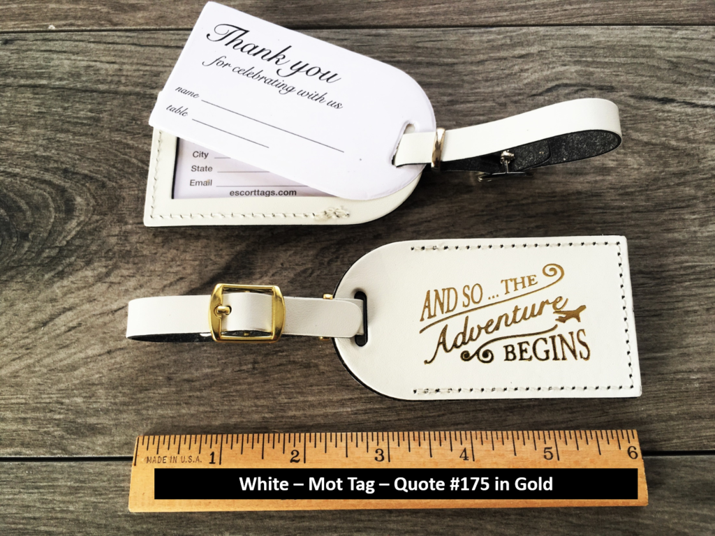 White Jersey Logo Luggage Tag