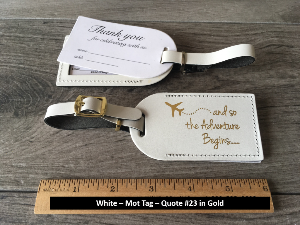 White Jersey Logo Luggage Tag