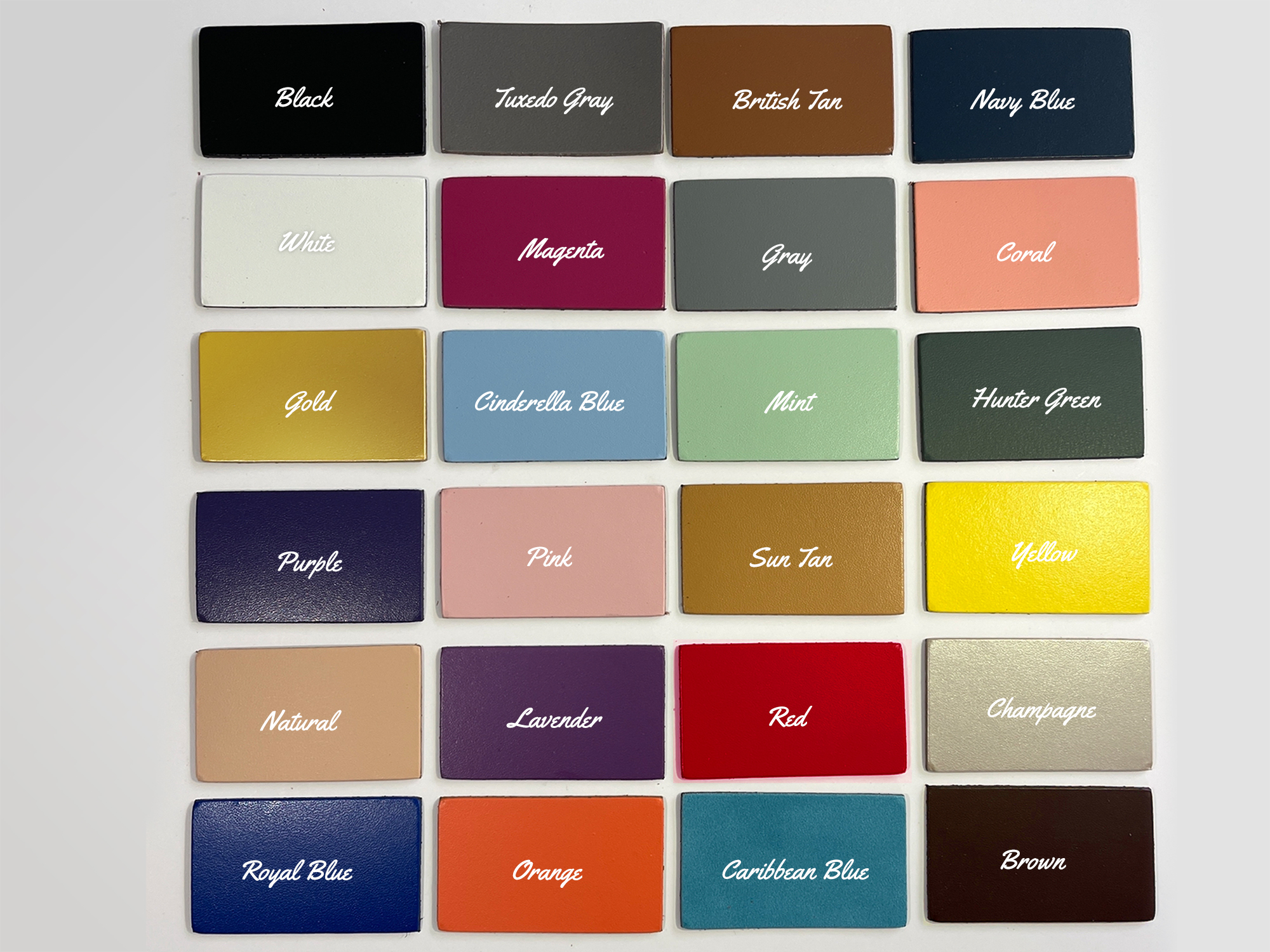 Color Swatches - Click to Enlarge