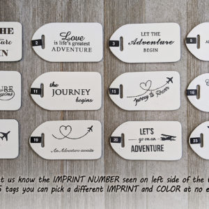Imprint Options 1-23 for Personalized Luggage Tags