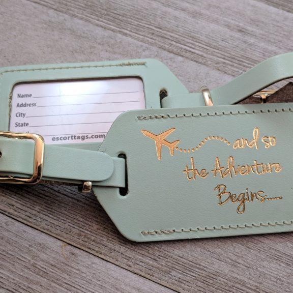 LUGGAGE TAGS | Mint leather